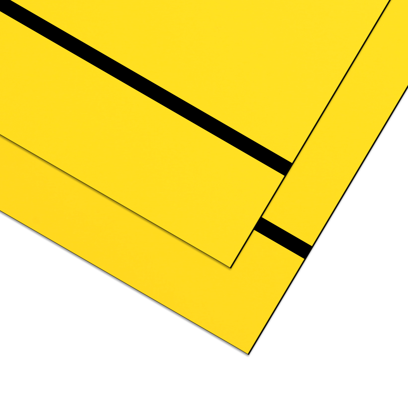 Laser Engraving Panels Yellow and Black