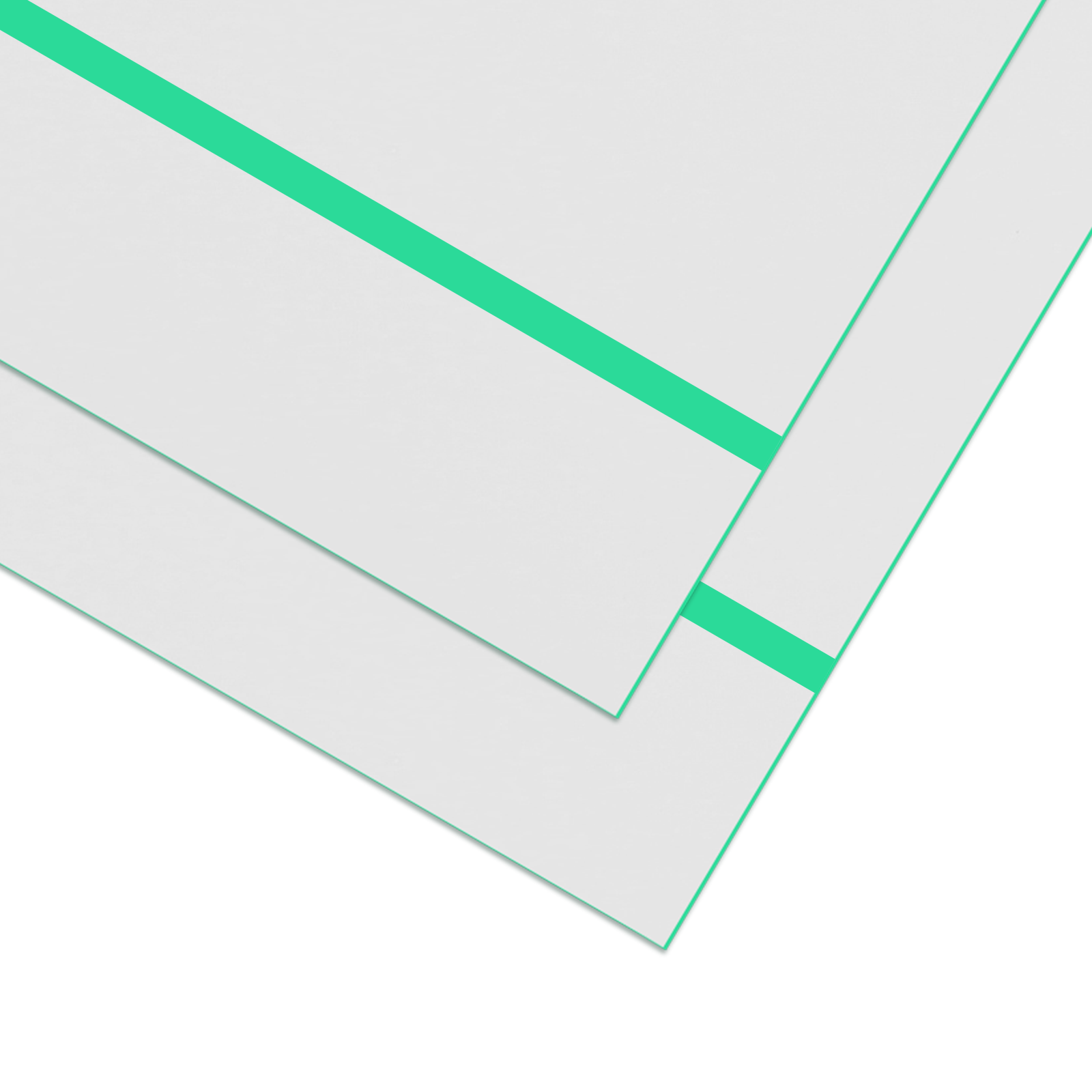 Laser Engraving Panels Sliver and Green