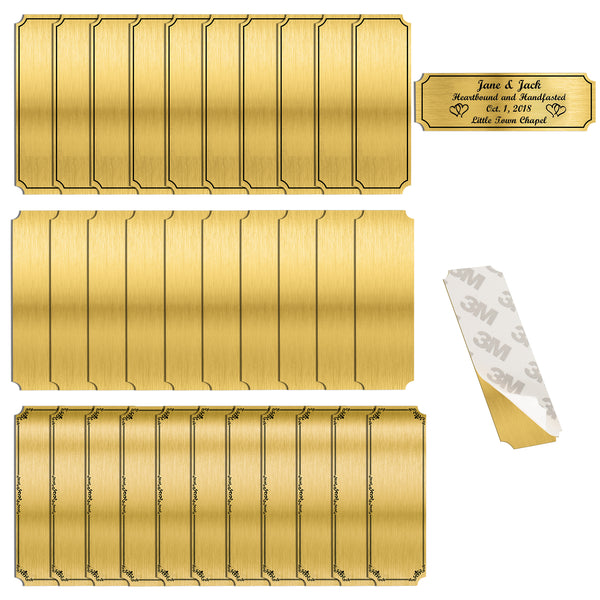 Retro Brass Nameplate Variety Pack (30pcs)
