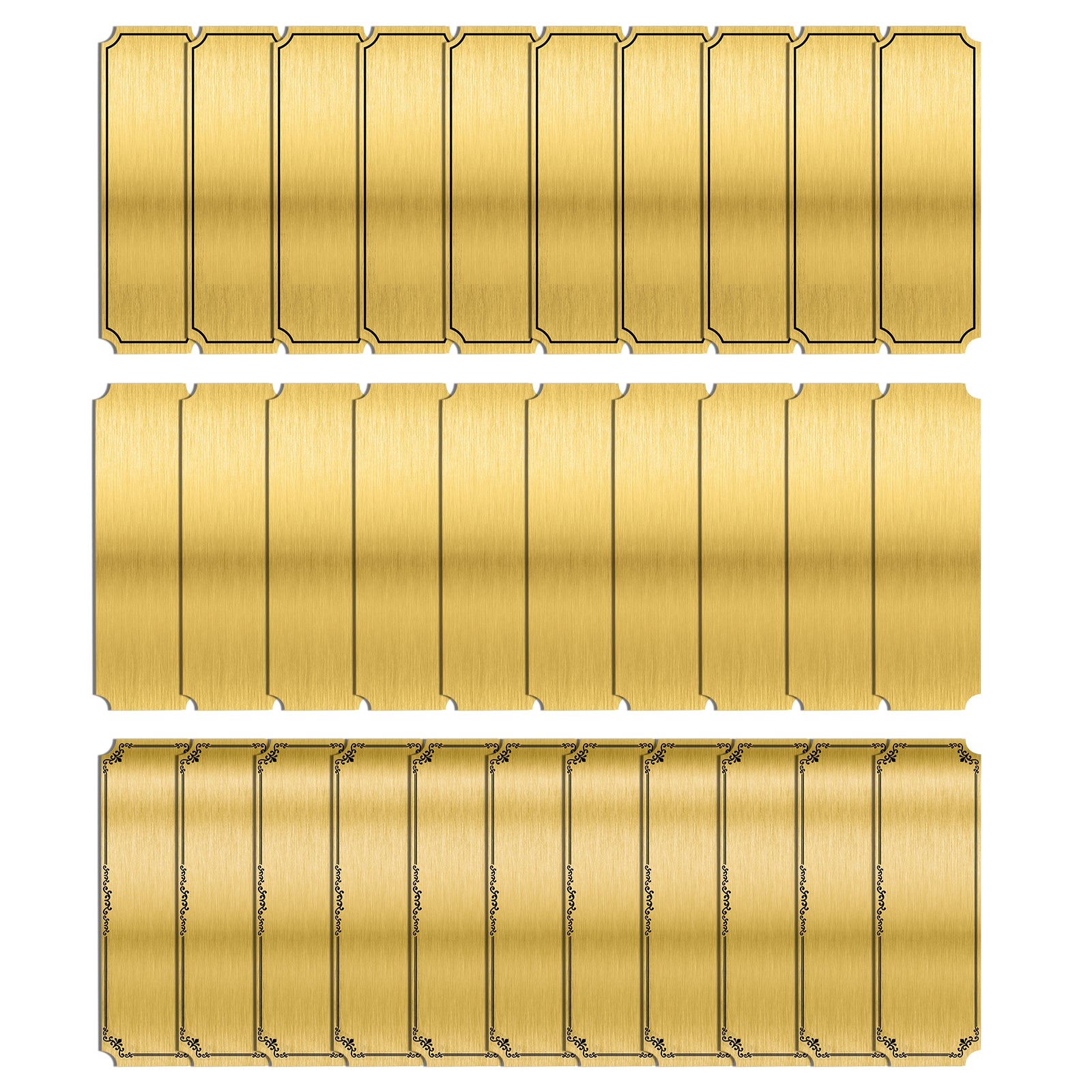 Retro Brass Nameplate Variety Pack (30pcs)