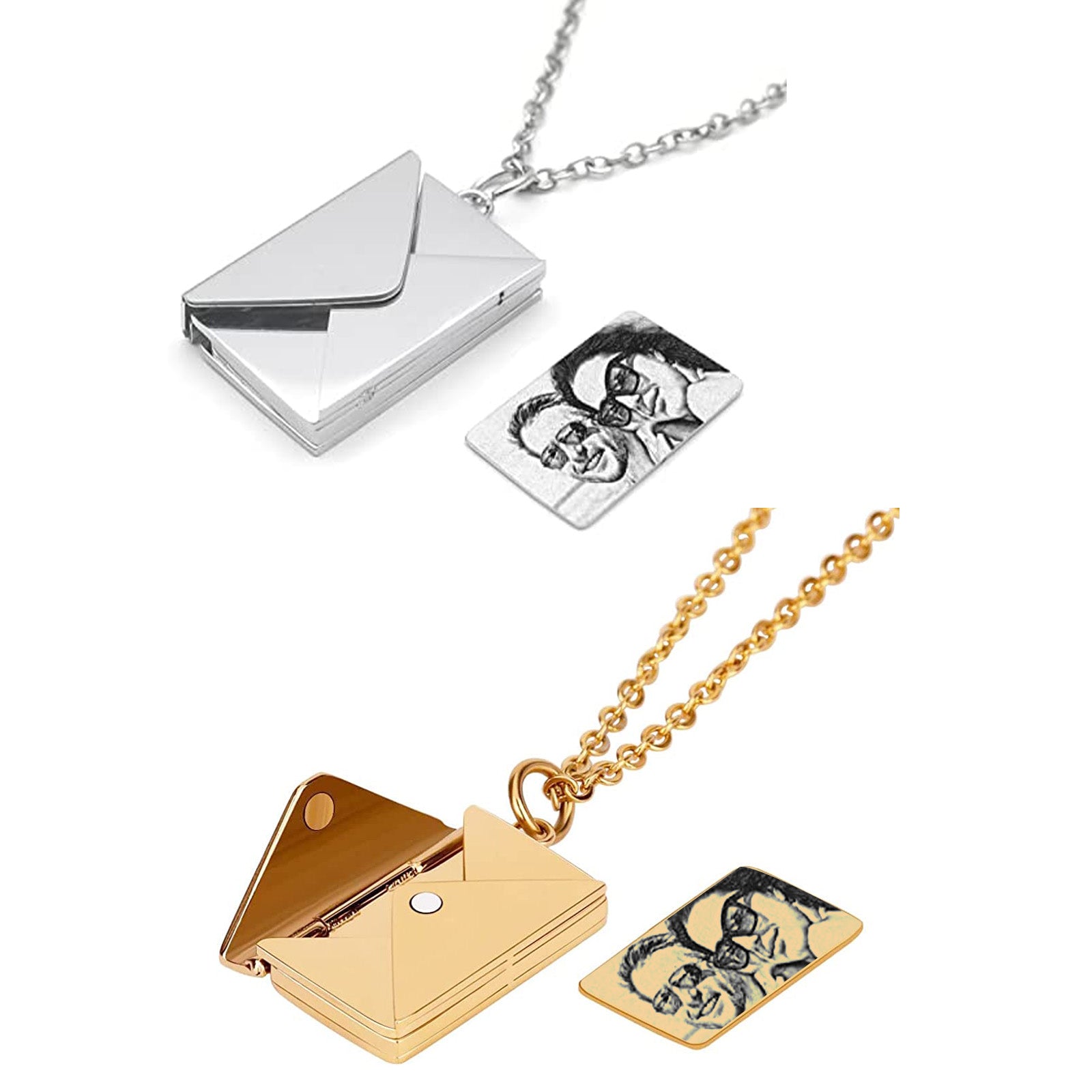 Stainless steel Personalized Love Letter Necklaces
