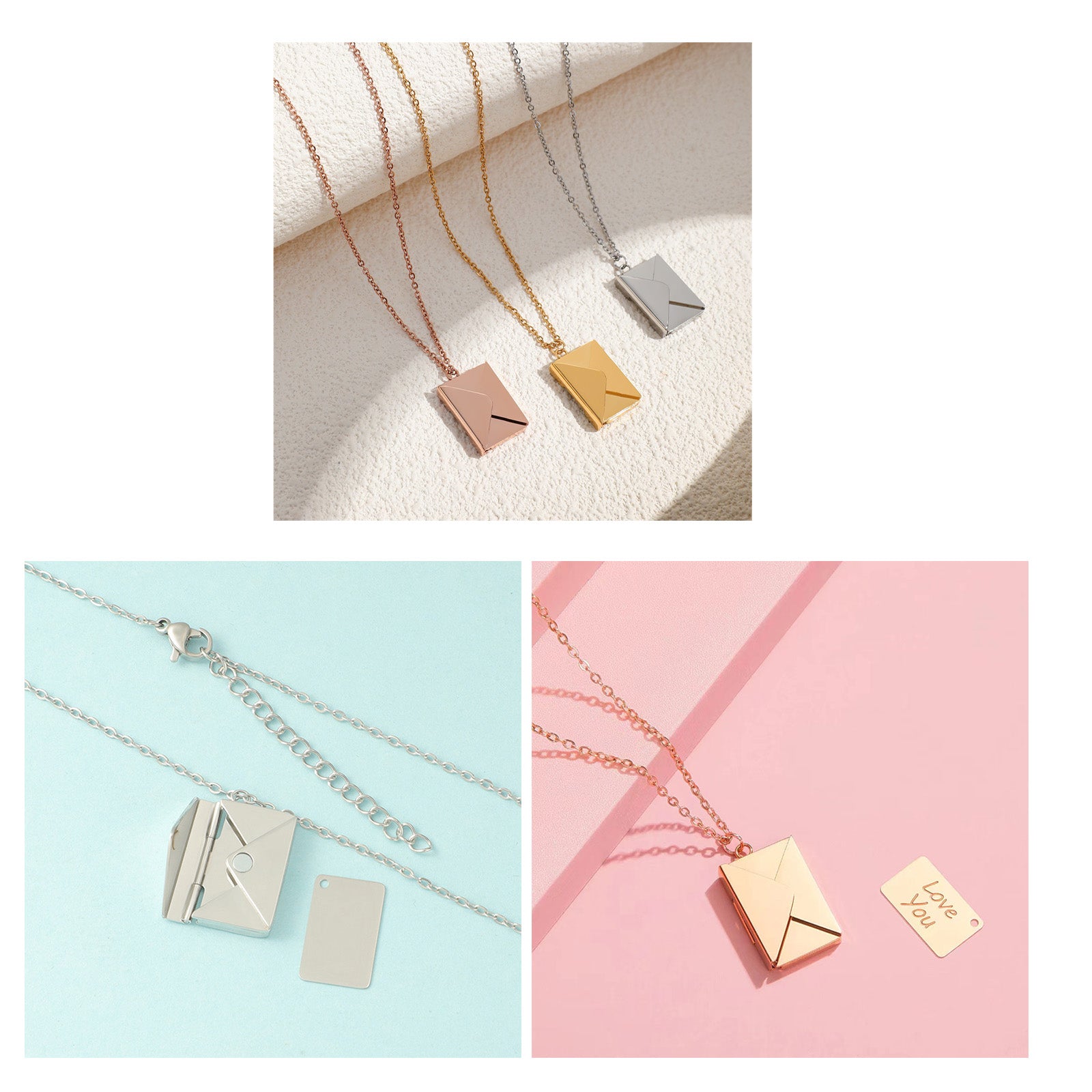 Stainless steel Personalized Love Letter Necklaces