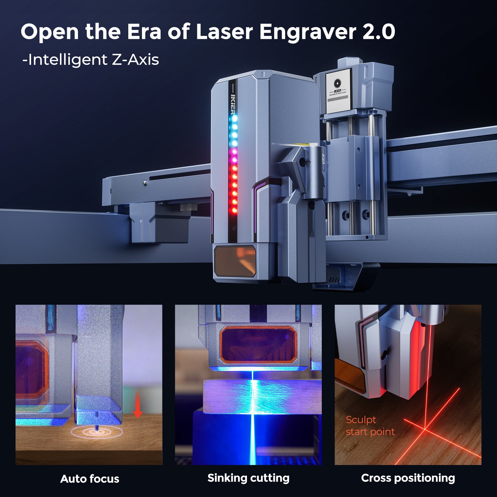iKier K1 Ultra 36W Laser Engraving and Cutting Machine