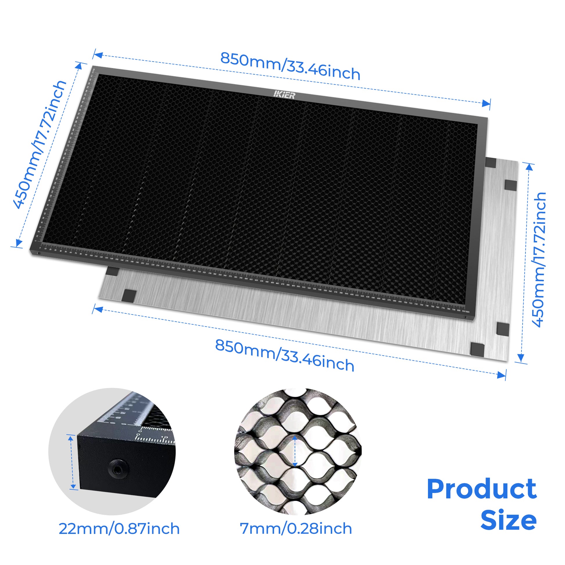 iKier Laser Cutting Honeycomb Working Panel Set 850*450mm
