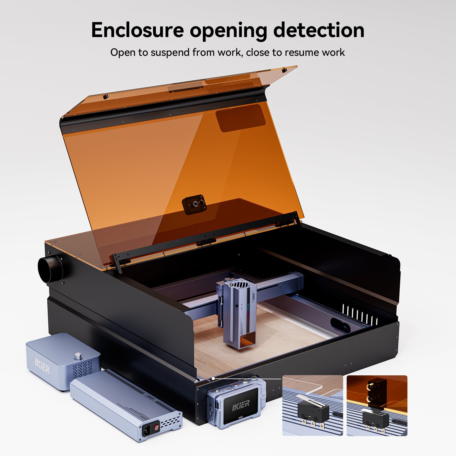 iKier E2 Enclosure with Camera For K1 Series Laser Engraver [Pre-order]
