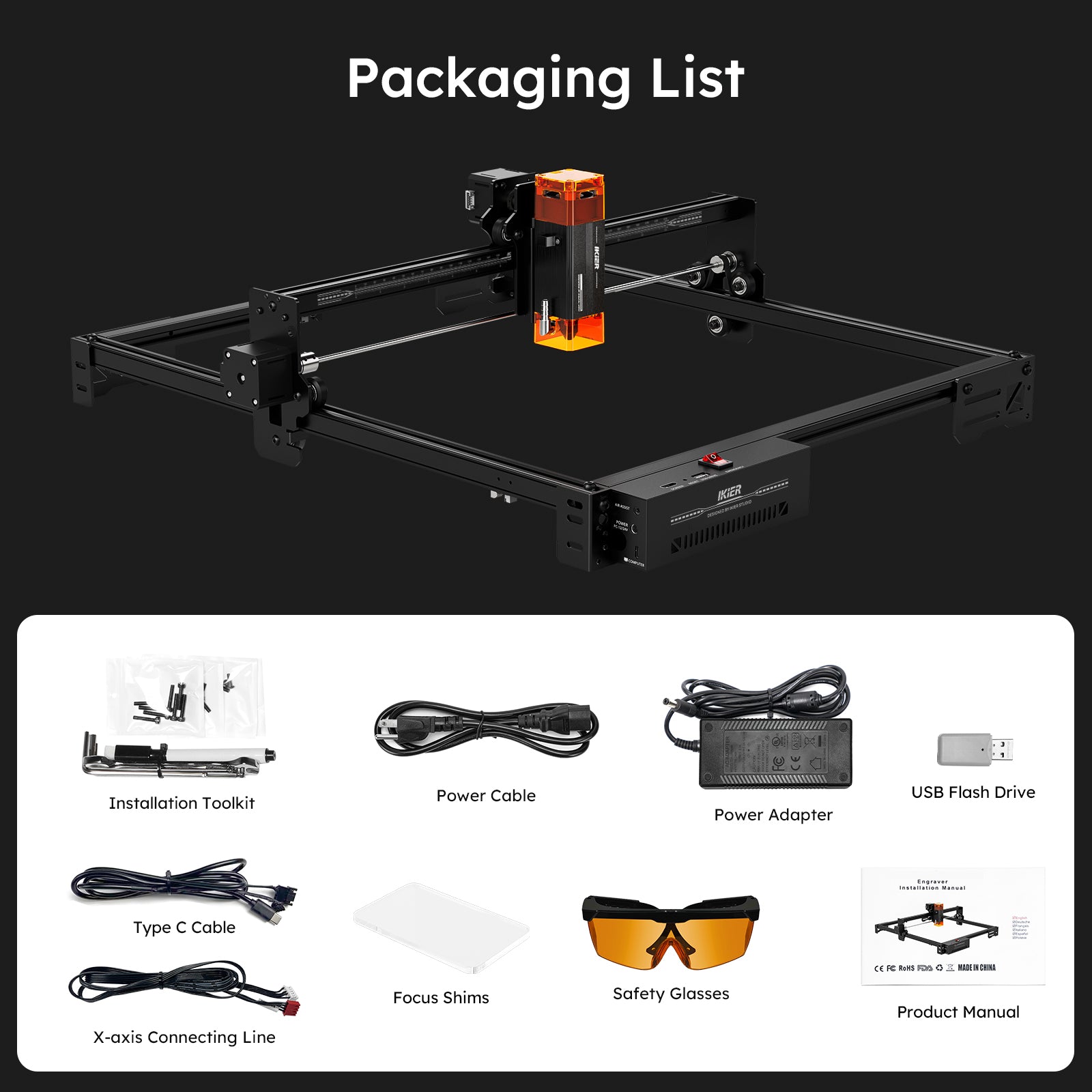 iKier X5 Pro: Upgraded 5W Laser Engraving Machine with Gen2 Spot Compr