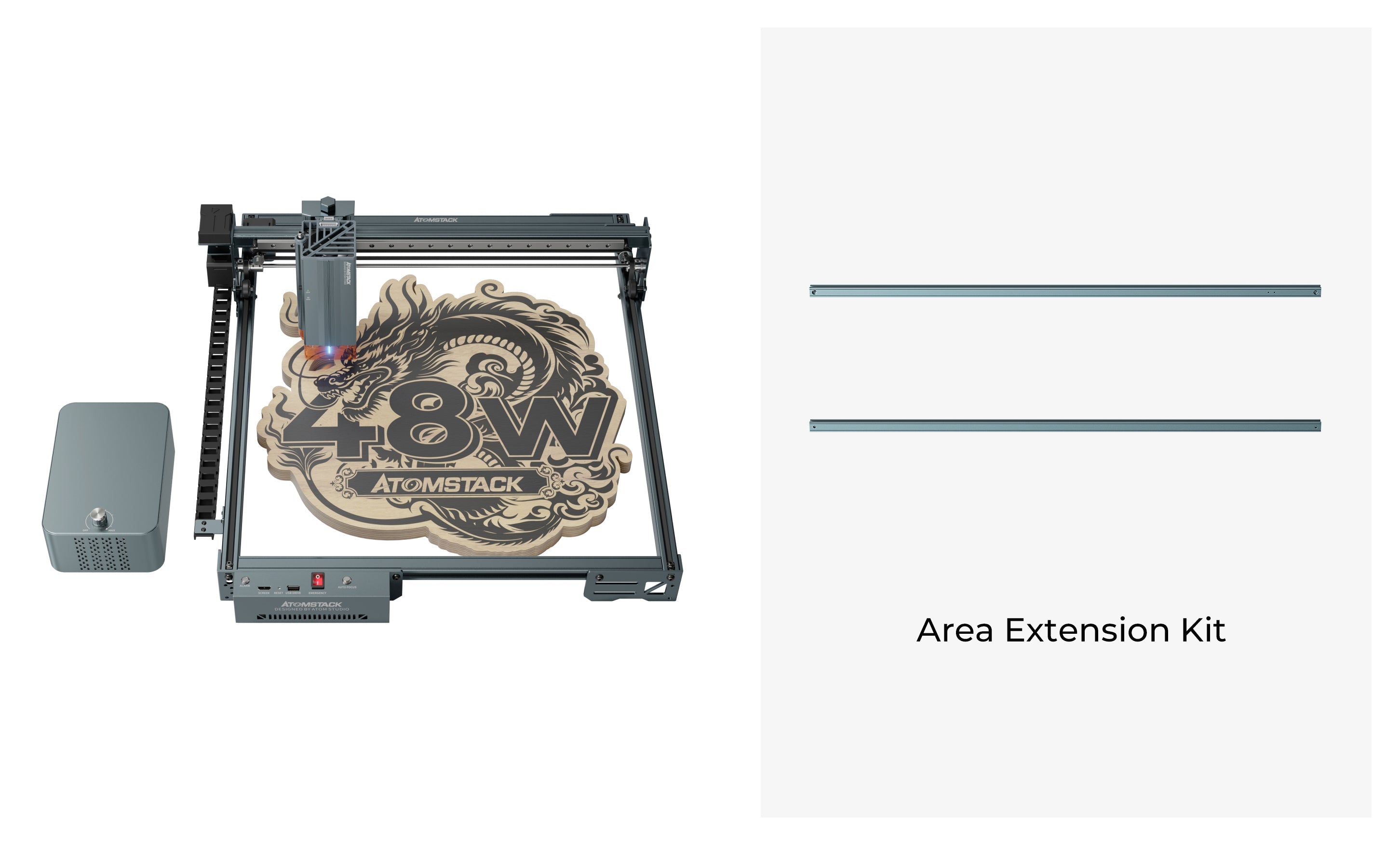 AtomStack A40 Pro V2 Laser Engraver with F60 Air Assist Kit