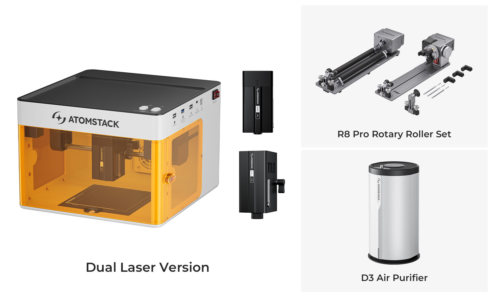 Atomstack P1 デュアルレーザー　5Wダイオード＋1.2W赤外線レーザ Amazon.co.jp: 5W ダイオード レーザーと 1.2W 赤外線レーザーを搭載