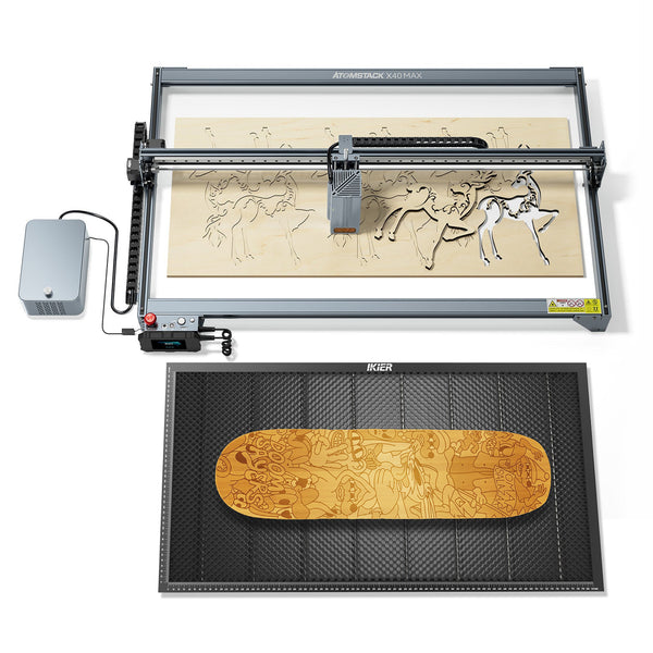 ATOMSTACK X40 MAX 210W Professional Laser Engraving Machine + iKier 850*450mm Honeycomb Working Panel