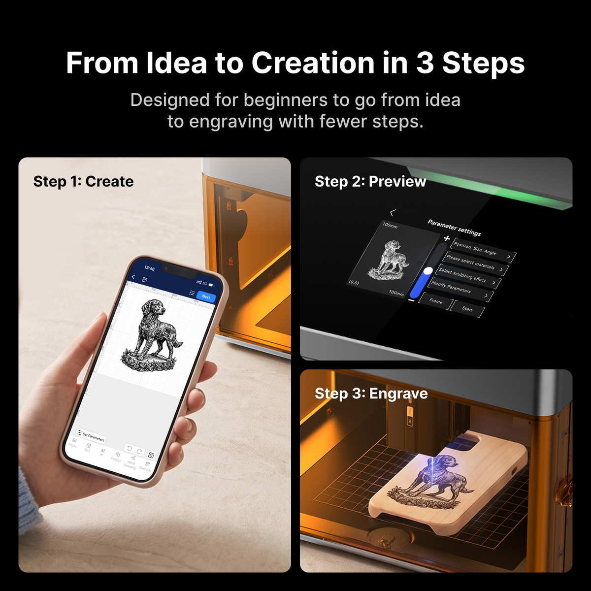 iKier Flex Pro 7W/12W Enclosed Laser  Engraver