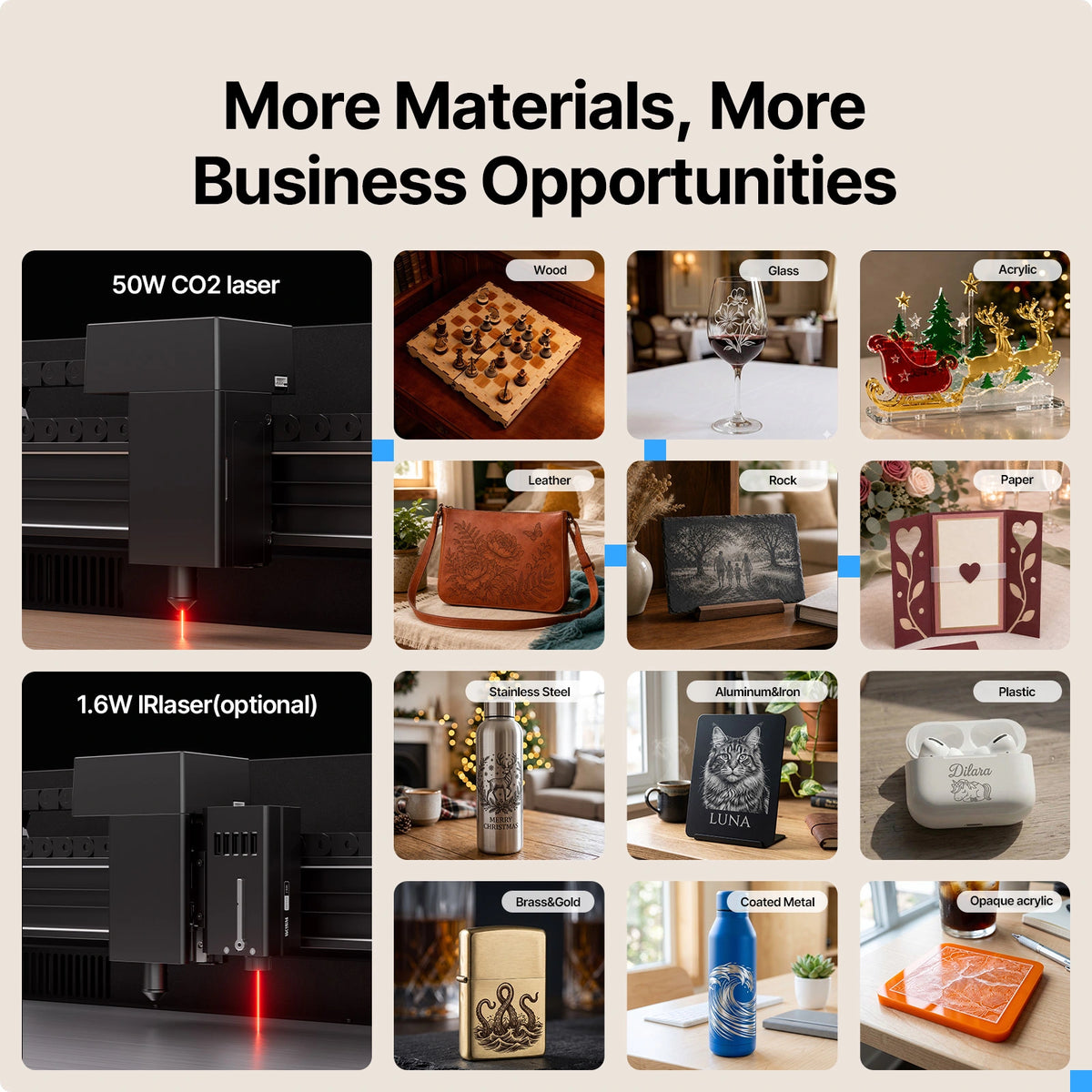 iKier Master 50W CO2 Laser Cutter