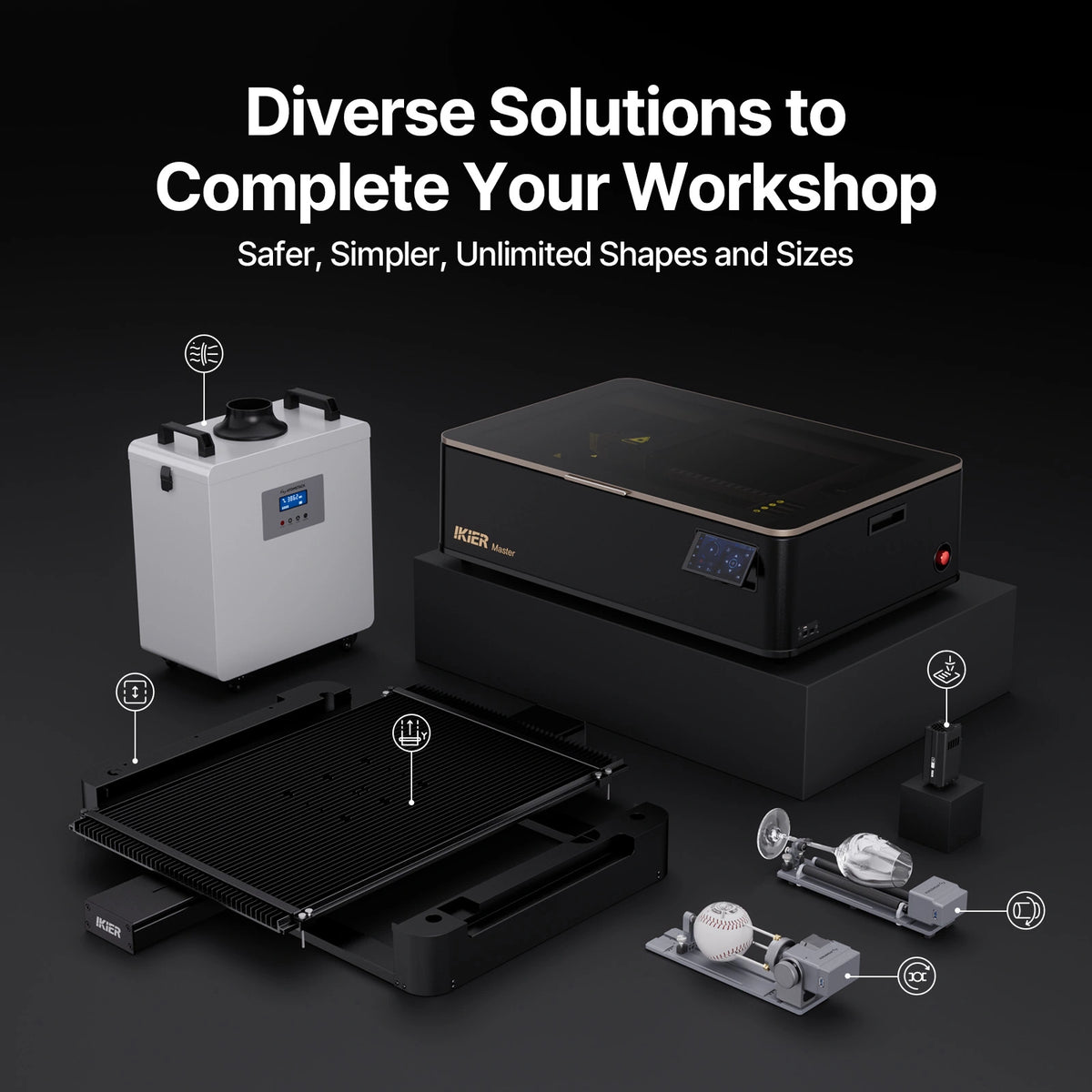 iKier Master 50W CO2 Laser Cutter
