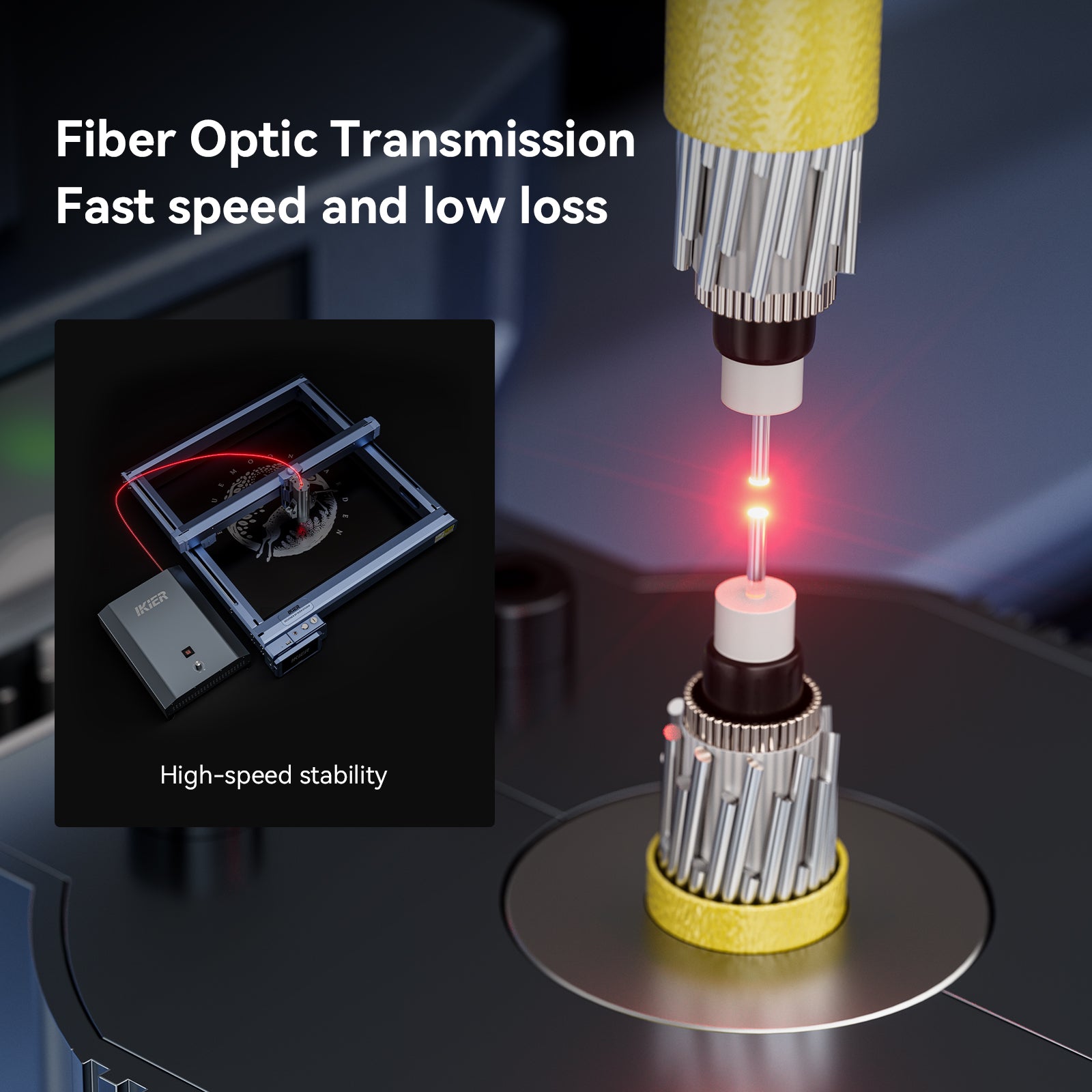 iKier K1 Pro 1064nm 20W Fiber Laser Marking and Engraving Machine