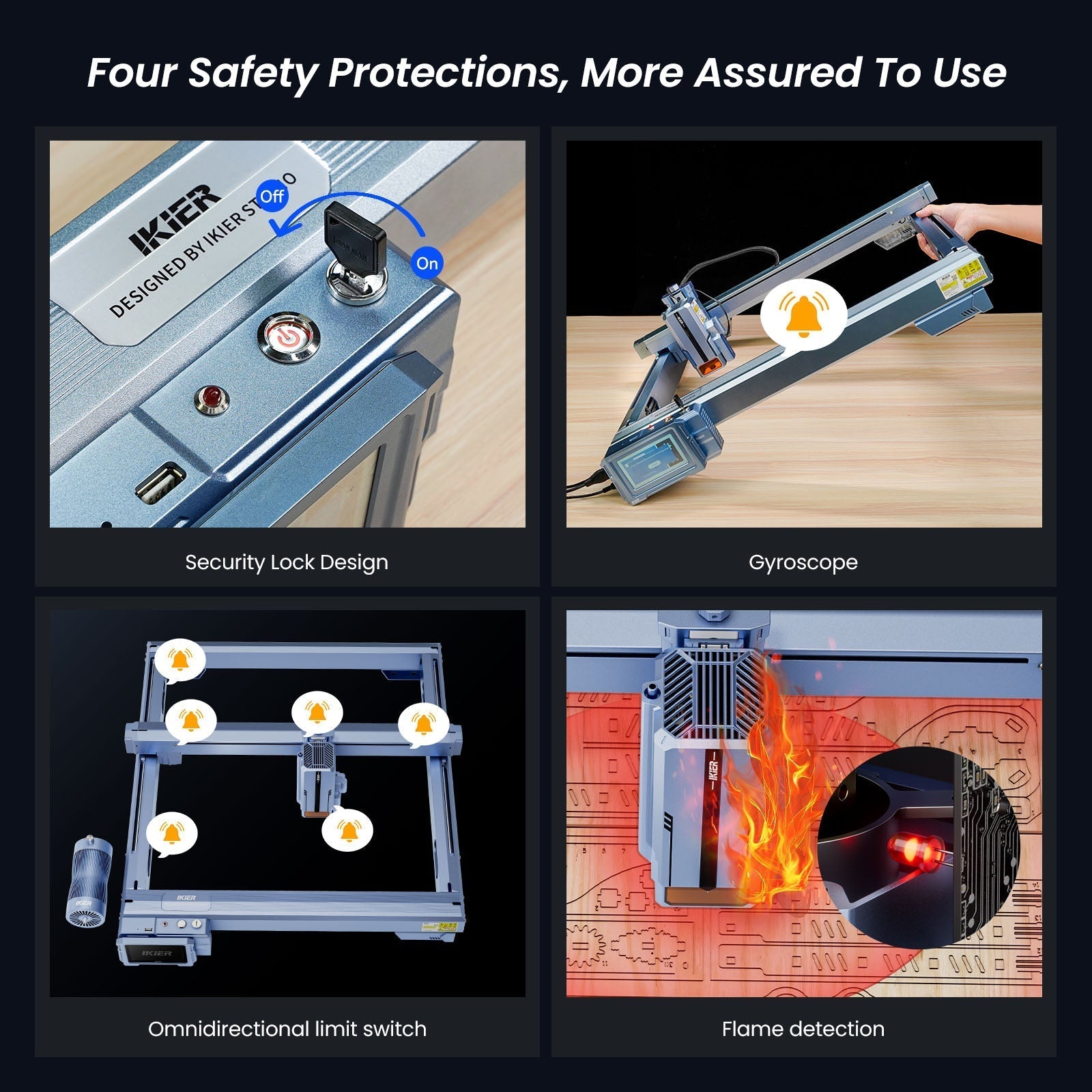 iKier K1 Ultra 36W Laser Engraving + K1 Extension Kit + Atomstack FB2 Plus Enclosure