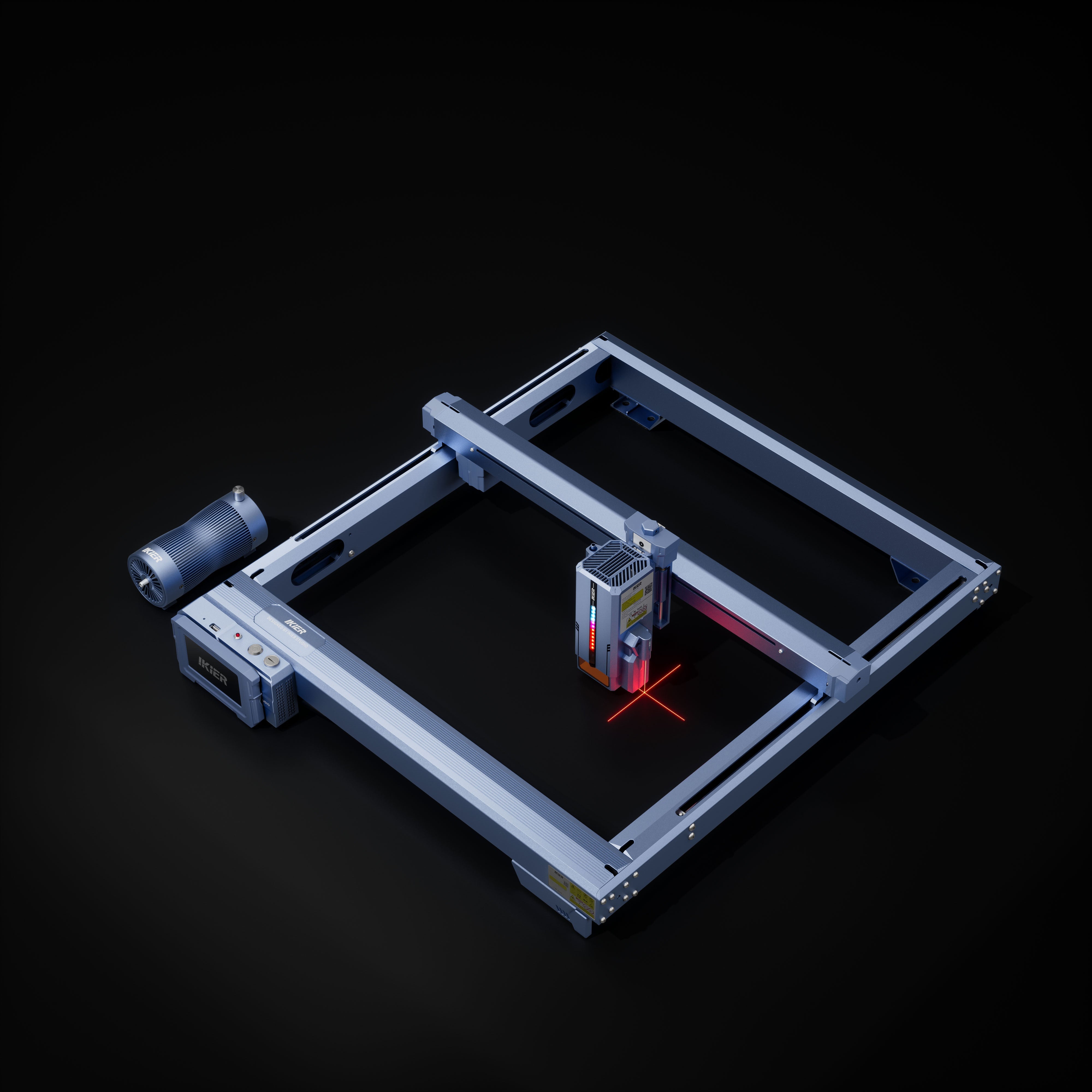 iKier K1 Ultra 36W Laser Engraving + K1 Extension Kit + Atomstack FB2 Plus Enclosure