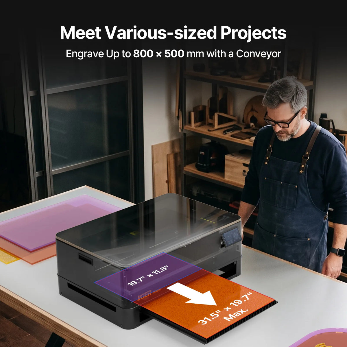 iKier Master 50W CO2 Laser Cutter