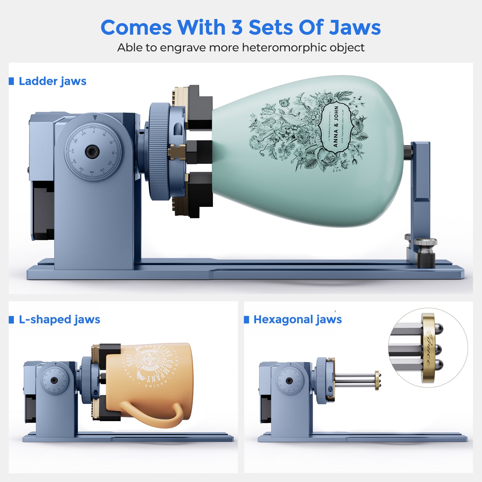 【US ONLY】iKier R1 Pro Multi-function Chuck and Roller Rotary for Laser Engraver（90% NEW）